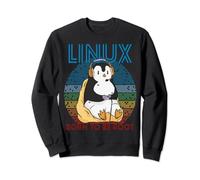 Gamer Root Retro Penguin Linux Nerd Programmer Geek Sweatshirt