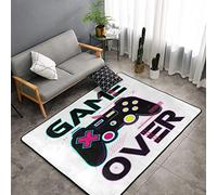 Gamer Rugs for Boys Bedroom Game Over with Gamepad Area Rug Gaming Carpets for Living Room Playroom Playmat Floor Carpet Doormat Non-Slip Crystal Floor Mat Throw Rugs Indoor Entryway Rug 60X39 in