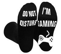 Gamer Sock, Do Not Disturb Socks, Funny Socks Gift for Gamer, Gaming Socks for Sons Teen Boys Husbands Dad Boyfriend Mens Women,SIZE 9-12