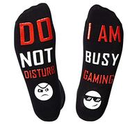 Gamer Socks, Do Not Disturb I'm Gaming, DND Gifts, Men's Socks (Red 112) One Size