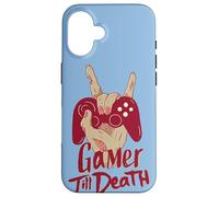 Gamer Till Death Quote Scary Zombie Hand Controller Gaming Case for iPhone 16
