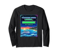 Gamer Vacation Mode Loading Retro Pixel Art Kids Cruise Ship Long Sleeve T-Shirt