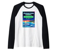 Gamer Vacation Mode Loading Retro Pixel Art Kids Cruise Ship Raglan Baseball Tee