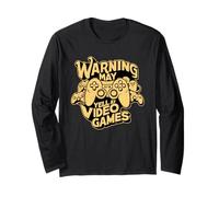 Gamer Warning - May Yell at Video Games Long Sleeve T-Shirt
