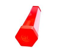 GamerMats Playmat Hex Tube, Won't Roll Off Surface, Protective Case for TCG MTG Play Mat, GameHead Desk Mat, Artwork & Poster Storage with 2 Silicone Caps, 15 Inch, Red
