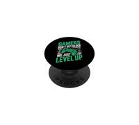 Gamers Don't Get Older We Just Level Up Funny Gamer Retro PopSockets Adhesive PopGrip