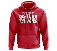 Gamers Gift, Do Not Disturb Game Mode Activated Hoodie, Gifts for Men, Mens Gaming Gifts, Game, Medium - Mens, Red