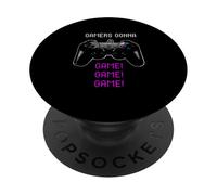 Gamer's Gonna Game Vintage Game Controller Joystick Video PopSockets Adhesive PopGrip