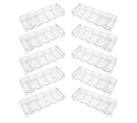 Gamers Lounge 68mm Poker Chip Trays - Narrow Design for Ceramic Chips - 100-count Clear Acrylic Poker Chip Racks - Chip Storage and Display Case (10)