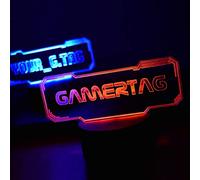 Gamertag Light, Personalised Gamer Streaming Lamp, Gaming Accessory, with 16 Colour LED Light Base, Remote + USB Lead