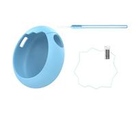 Games Console Soft Liquid Silicone Case for Tamagotchi Paradise Fall Resistant Protective Cover with Lanyard and Protective Film (Blue+Lanyard+Protective Film)