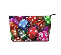 Games Dice Set Corduroy Makeup Bag, Stylish and Durable, Portable and Lightweight