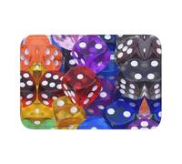 Games Dice Set Crystal Velvet Lock Edge Floor Mat 40x60, Non Slip, Easy To Clean, Comfortable Foot Feel