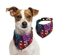 Games Dice Set Dog Bandanas,Summer Bandanas for Dogs Washable Adjustable Dog Triangle Scarf Bibs Cute Pet Bibs for Medium Large Dogs Puppy and Cats Small