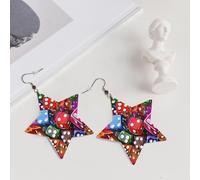 Games Dice Set Elegant Leather Star Earrings-Fashionable And Unique Accessories For Everyday Wear