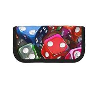 Games Dice Set Large Capacity Canvas Pencil Case, Sturdy and Durable, Easy to Store in an Orderly Manner