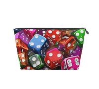 Games Dice Set Leather Travel Wash Bag, A Fashionable and Practical Makeup Organizer