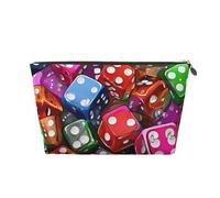 Games Dice Set Leather Travel Wash Bag, A Fashionable and Practical Makeup Organizer