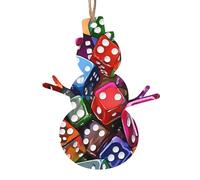(Games Dice Set) Print Carved Woodland Christmas Collection Snowman Shape - Natural Wood Holiday Ornaments with Artisan Burnished Finish, 4 Festive Shapes & 1/2/4/6 Multi-Pack Options
