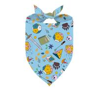 Games Dog Bandana, DND Lover Dog Bandana with Longsword Skeleton Dice Print, Adjustable Comfortable Triangle Pet Kerchief, Funny Pet Kerchief for Small Medium Dogs