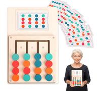 Games for Dementia, Dementia Activity with 12 Cards, Wooden Memory Games for Cognitive Activation for Seniors, Safe and Easy to Hold