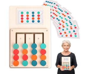 Games for Dementia, Dementia Activity with 12 Cards, Wooden Memory Games for Cognitive Activation for Seniors, Safe and Easy to Hold