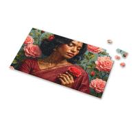 Games For Kids 8-12 A Woman In A Red Sari Adorned With Roses. Picture Puzzle Eurographics Puzzles 1000 Piece 300 Piece Puzzle(300PCS)