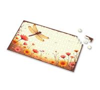 Games For Kids 8-12 Dragonfly Flying Over Colorful Flowers. Picture Puzzle Eurographics Puzzles 1000 Piece 300 Piece Puzzle(500PCS)