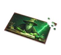 Games For Kids 8-12 Green Wizard Crafting Spells Under Lightning Bolt Picture Puzzle 300 Piece Puzzle 500 Piece Puzzles(1000PCS)