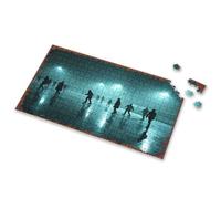 Games For Kids 8-12 Nighttime Ice Skating Under Foggy Lights Picture Puzzle 500 Piece Puzzles Spot It Game For Kids(300PCS)