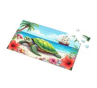 Games For Kids 8-12 Tropical Paradise With Pirate Ship And Turtle Picture Puzzle Eurographics Puzzles 1000 Piece Toddler Puzzles(300PCS)