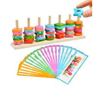 Games for Sorting Colours, Sensory Activities for Fine Motor Development and Colours - Sorting and Stacking Games for Children, for Children and Girls, School, Childhood Bedroom Home