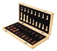 Games International Chess Chess Board Foldable Magnetic Chess Set Wooden Chess Board Game Set With Crafted Chess Piece(34cm)