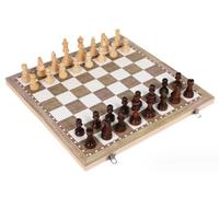 Games International Chess Chess Set Foldable Wooden Chess Set With Internal Storage International Folding Portable Chess(34 * 34cm)