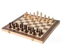 Games International Chess Chess Set Gift Magnetic Wooden Chess Set With Flocking Storage Box Folding Game Board Interior Storage Gift Family Game Chess Board Chess Board Game(39.5 * 39.5cm)