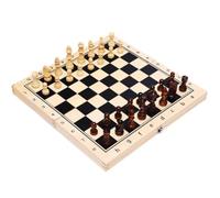 Games International Chess Wooden Chess Set Folding Board Handmade Portable Travel Chess Board Game Sets With Game Pieces Storage Slots(39 * 39cm)