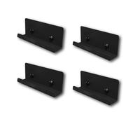 GameShieldz Video Game, Blu-Ray & DVD Wall Mount Display Holder - Pack of 4 - Black Powder-Coated Finish - Compatible with PS5, Xbox, Switch, Blu-Ray & DVD Cases - Steel Media Display - UK Made