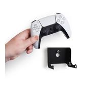 GameShieldz Wall Mount Brackets Compatible with PS3, PS4 DualShock & PS5 DualSense Controllers - 2 Pack Foldable Design - Black Finish - Steel Holders for Remotes - UK Made