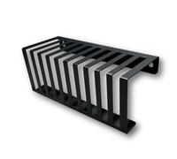 GAMESHIELDZ Wall Mount Vertical Video Games Storage Rack - Textured Black Powder-Coated Finish - Steel Wall Display Tower Compatible with Xbox, PlayStation & Blu-Ray Cases - Holds Up to 10 Games - UK