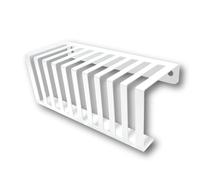 GAMESHIELDZ Wall Mount Vertical Video Games Storage Rack - White Powder-Coated Finish - Steel Wall Display Tower Compatible with Xbox, PlayStation & Blu-Ray Cases - Holds Up to 10 Games - UK Made