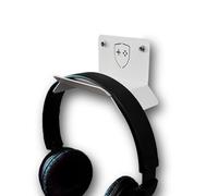 GAMESHIELDZ White Wall Mount Headset & Headphone Holder - Steel Gaming Headset Hanger Bracket - Over-Ear Headphones Storage - Minimal Design - UK Made