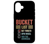 Gameshow Bucket List Get Tickers Spin The Wheel Win Showcase Case for iPhone 16