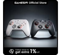 Gamesir Nova 2 Lite Controller for PC Nintendo Switch Bluetooth Wireless Hall Effect Ultra-Low Stick Latency Mechanical Bumper Luminous White