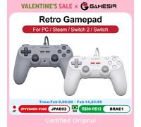 GameSir Retro Wired Gamepads for PC Steam Switch 2/1 Controller Tegenaria Lite Controle Hall Effect stick 1000Hz Polling Rate Retro Gray