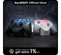 GameSir Super Nova Wireless Gaming Controller for PC/Switch/iOS/Android, Hall Effect Stick & Trigger, Rubberized Grips, RGB Lighting, Swappable ABXY, Detachable Faceplate, 1000mAh with Charging Dock