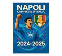 GamesMonkey® - Poster Napoli - Champion 4 Scudetto 2024 2025 - Football Victory Tricolore Ultras - Made in Italy (C0007-D001 - Poster - 21x30)