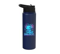 Gamesolotl Axolotl Headphones Controller Stainless Steel Insulated Water Bottle