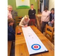 Gamesson Miniature Shuffleboard Curling Game - 178cm x 40cm Board. 16 Piece