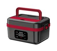 Gamexop Upgraded Cordless Electric Lunch Box, 1L Rechargeable Heated Lunch Box Battery Powered Stainless Steel Self-Heating Food Warmer Gift for Indoor Outdoor Work Office Camping Travel