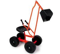 Gamez Galore Age 3+ Large Metal Sand Digger with Wheels Excavator Sandpit Outdoor Toy